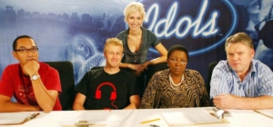 Liezel van der Westhuizen presenting Idols South Africa television show